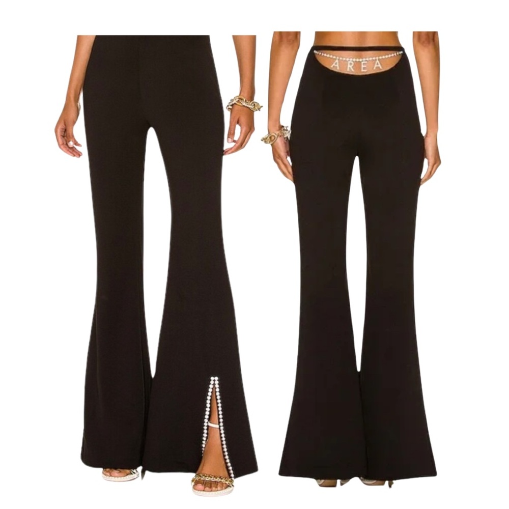 Area Jersey-Knit Crystal-Embellished Thong Trousers